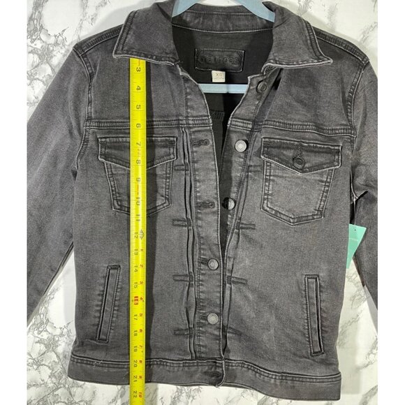 Maurices Womens Size XS Black Denim Jacket w/ Button Closure & Pockets NWT - Picture 4 of 6